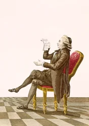 Junger Dichter, graviert von Dupin, Tafel Nr. 34 aus 